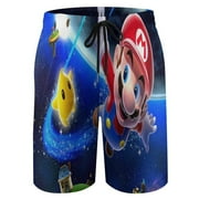 Boys Super Mario Swim Trunks Shorts Teen Swimming Shorts with Pocket Swimsuit Board Shorts Bathing Suit